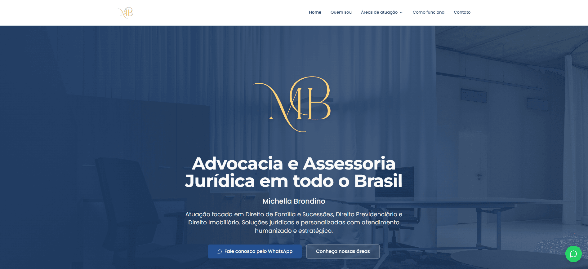 Prévia visual de Michella Brondino — Advocacia