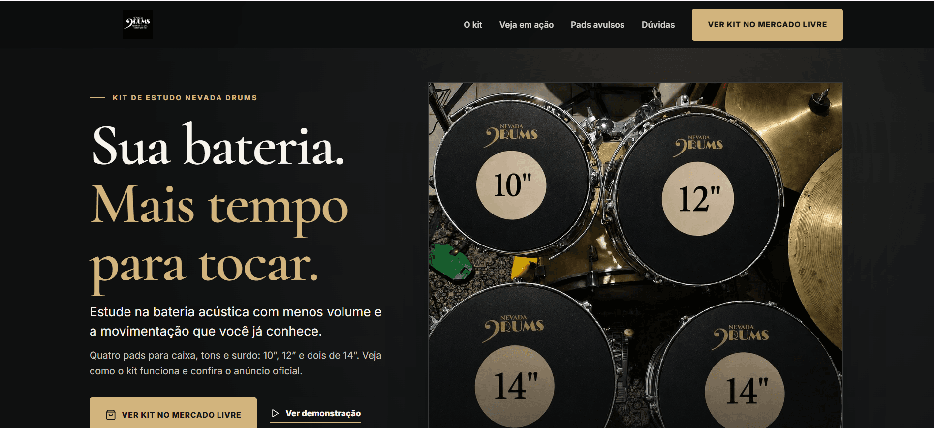 Prévia visual de Nevada Drums — Pads para bateria